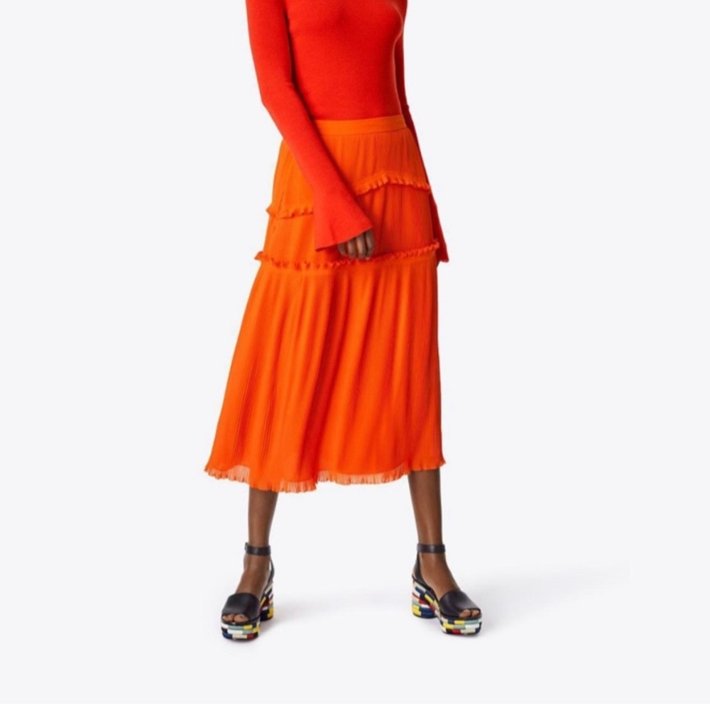 Tory Burch Spicy Orange Skirt